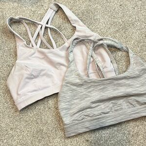 Two Lululemon sports bras